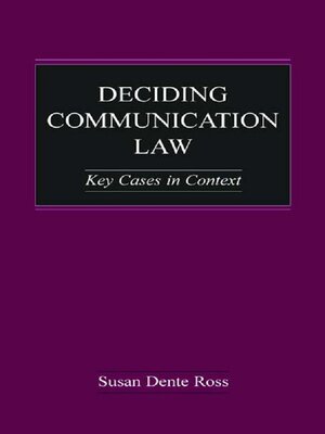 cover image of Deciding Communication Law